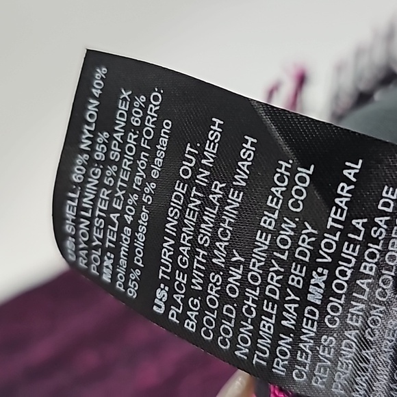 WHBM Lace Top with Teardrop Back+Fringe Hem Omb Blu Raspberry Rose Color - Picture 15 of 17